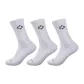 White Lycra Antibacterial Knee-High Socks[3 Pack]