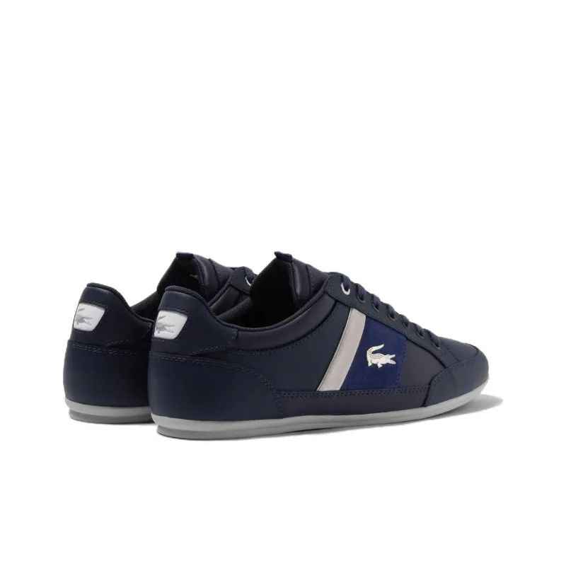 LACOSTE Chaymon Anti-Slip Wear-Resistant Low-Top Casual Shoes Men's Blue-2