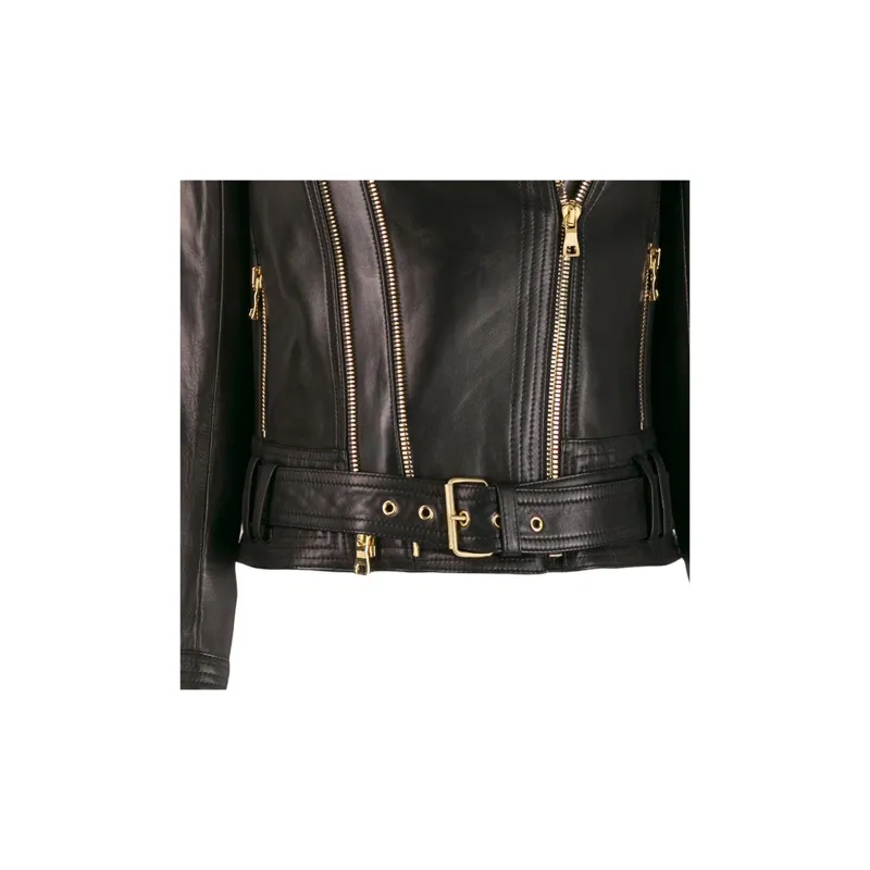 BALMAIN Leather Jackets Women's Black-1