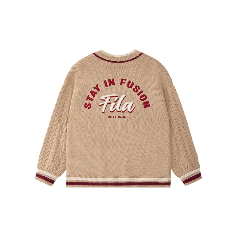 FILA FUSION FOB Series Knitwear Women's Vintage Khaki-1
