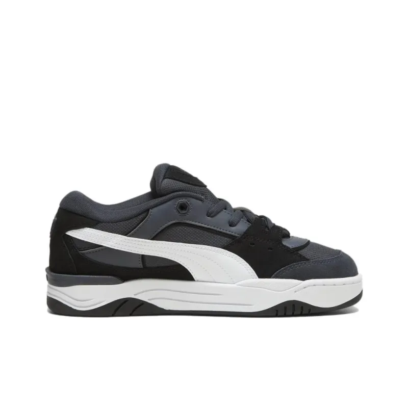 PUMA 180 Corduroy Coverage Slip Resistant And Abrasion Resistant Low Top Skateboard Shoes Unisex Gray White-1