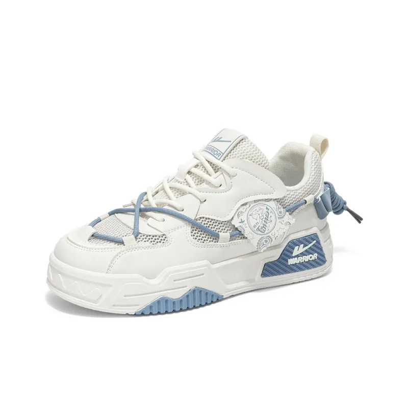WARRIOR Skateboard Shoes Unisex Low Top Blue-2