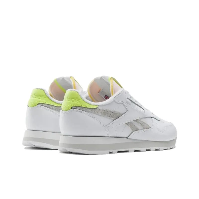 Reebok Women's Classic Leather 'White Acid Yellow' Women's-4