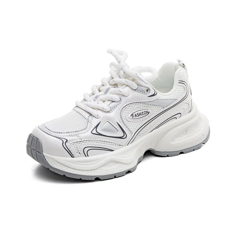RENBEN Height Increasing Wear-Resistant Breathable Low-Top Chunky Sneakers Women's-7