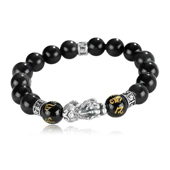 Jingleo Obsidian Bracelets Men's-3