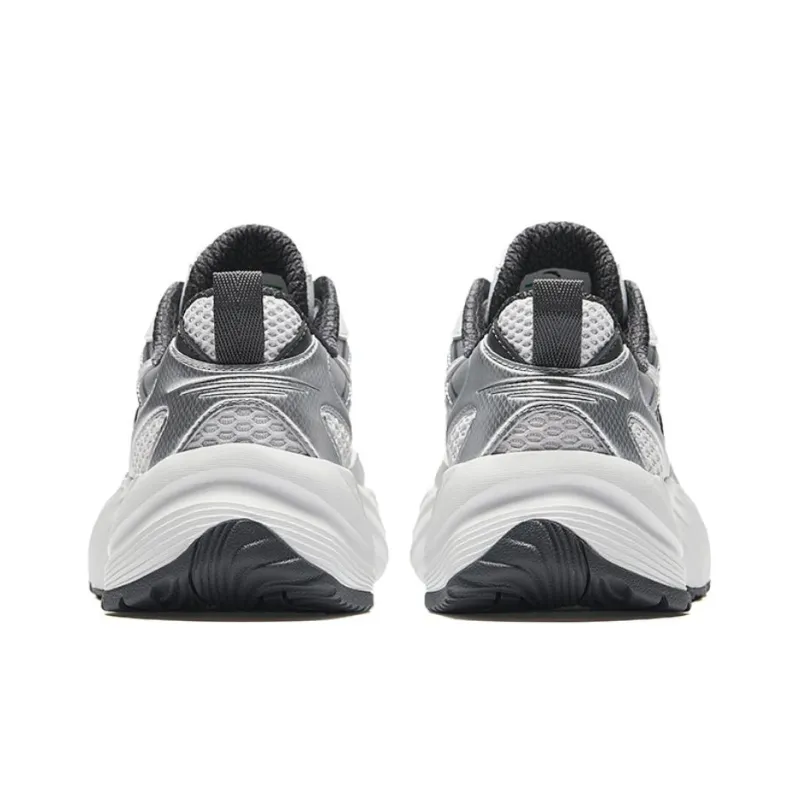 Anta Height Increasing Lightweight Low Top Casual Shoes Women's Gray Silver-3