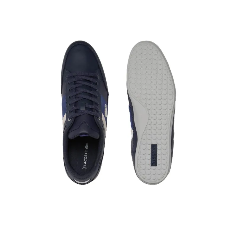 LACOSTE Chaymon Anti-Slip Wear-Resistant Low-Top Casual Shoes Men's Blue-4