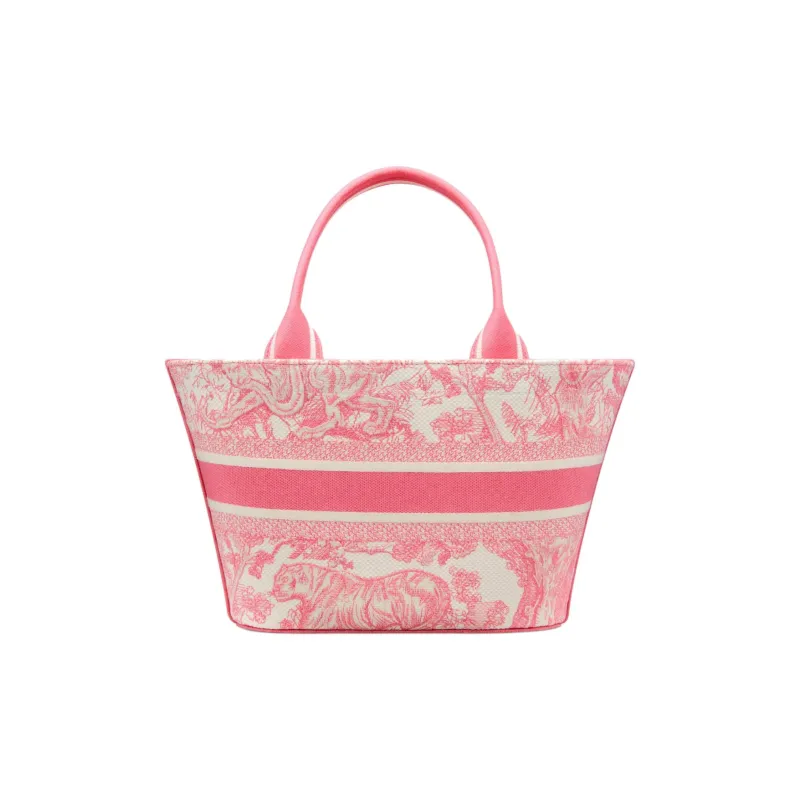 DIOR DIORIVIERA Embroidery Tote Bag, Shopping Bag, Handbag Women's Candy Pink-2