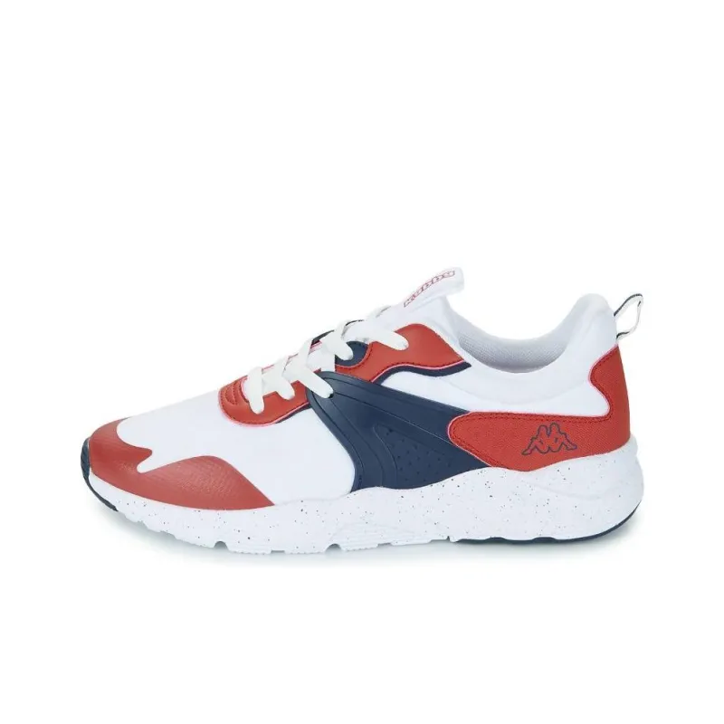 Kappa Anti Slip And Wear Resistant Support Low Top Casual Running Shoes Men's White Red Blue-0
