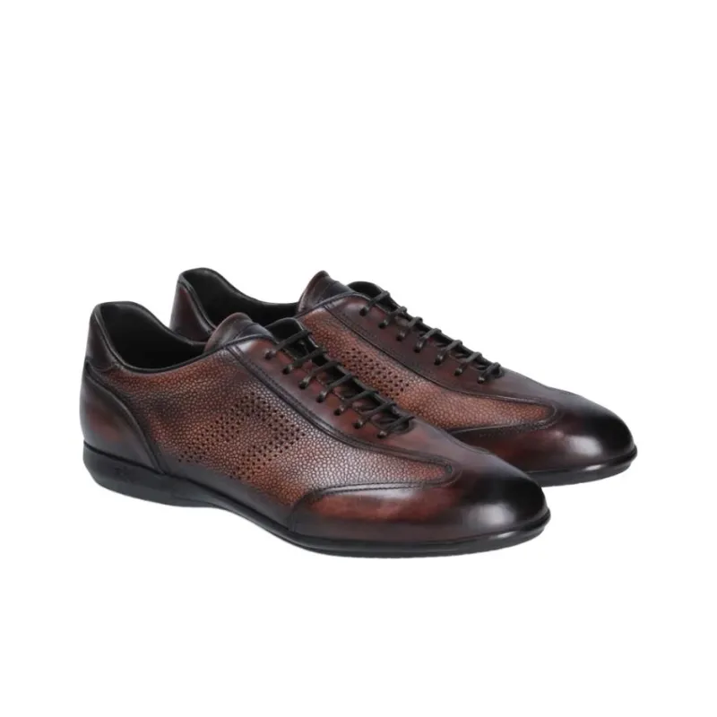 FRANCESCHETTI Chico Low-Top Casual Shoes Men's Dark Brown-2