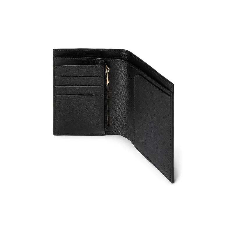 GUCCI Leather Passport Holder Unisex Black-4