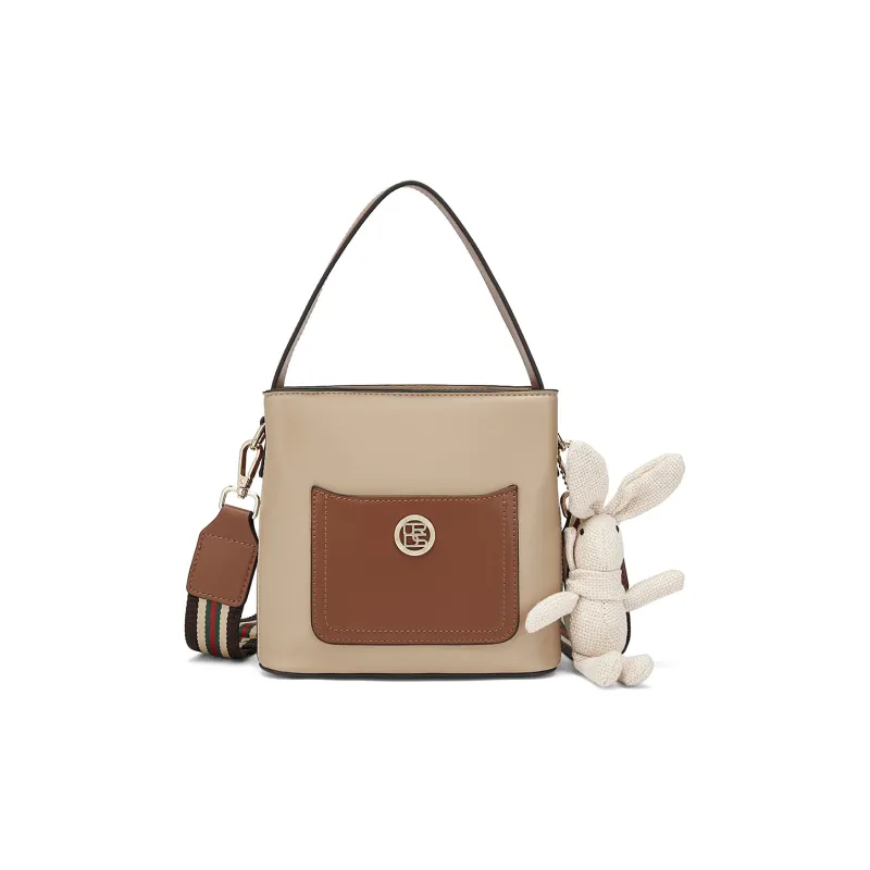 CORALDAISY Synthetic Leather Shoulder Bag Handbag Crossbody Bag Cell Phone Pouch Women's Milk Tea Apricot-1