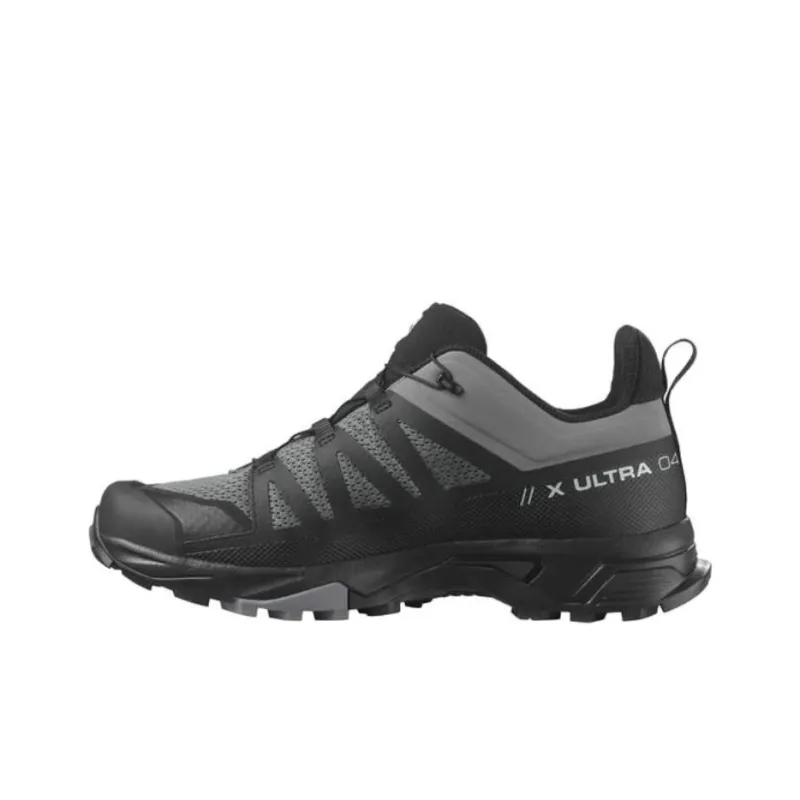 SALOMON X Ultra 4 Cushioning Anti Slip And Wear Resistant Low Top Running Shoes Men's Black Gray-0