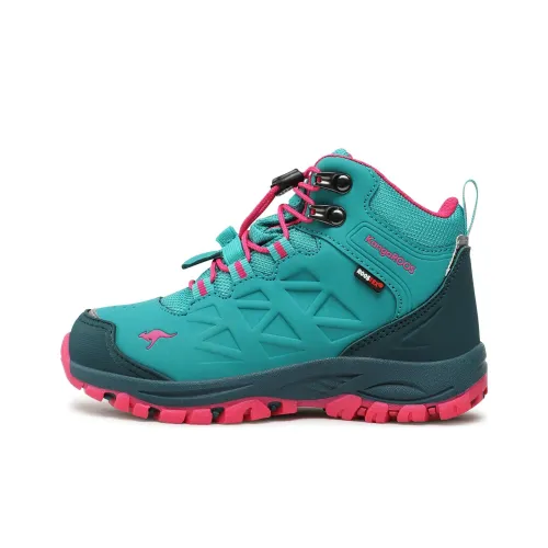 KangaROOS Hiking / Trekking Shoes Women's Mid-Top Azure Blue / Daisy Pink