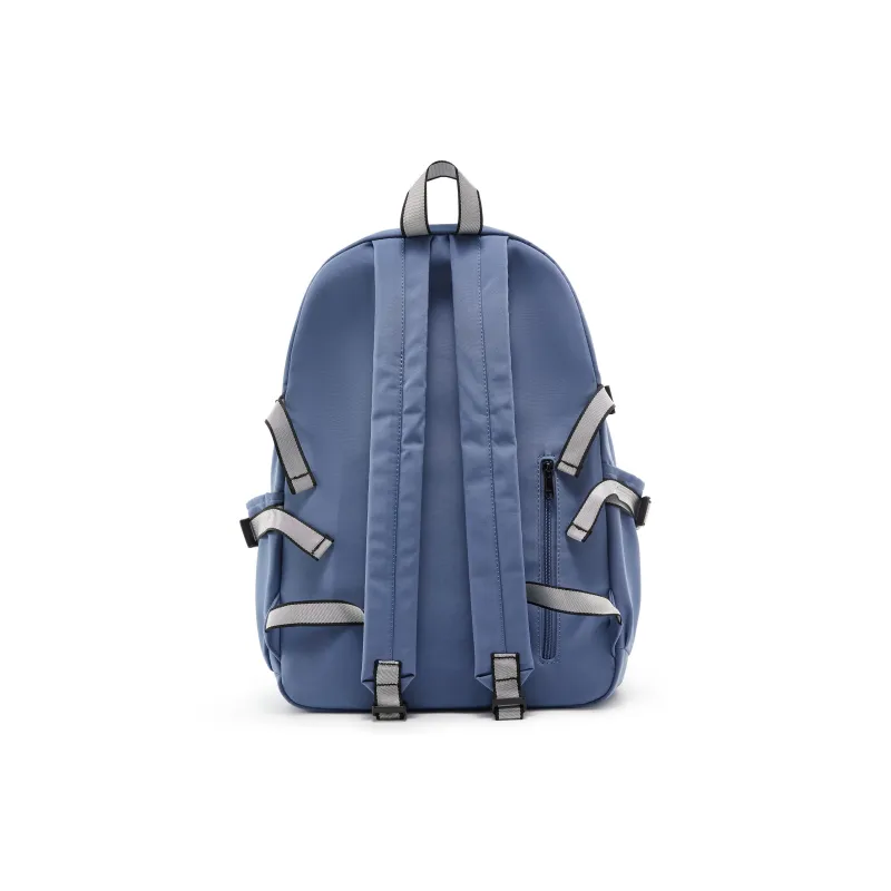 WONHOX Fabric Backpacks Laptop Bags Backpack Regular Unisex Black/Haze Blue/Royal Blue-18