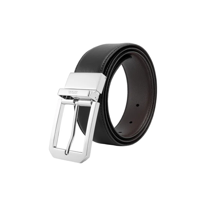 Ermenegildo Zegna Logo-Engraved Buckle Belt-3