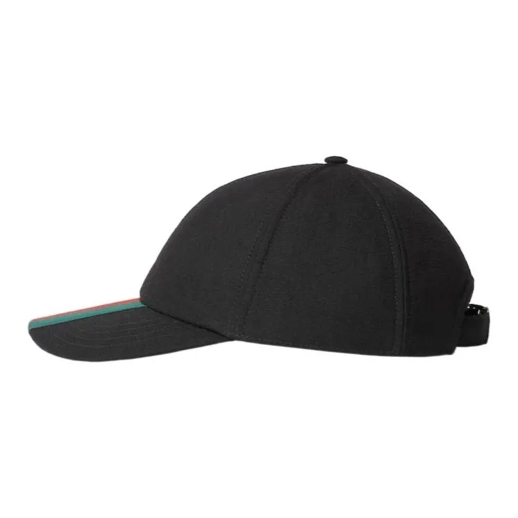 GUCCI Web stripe Canvas Baseball Cap-1