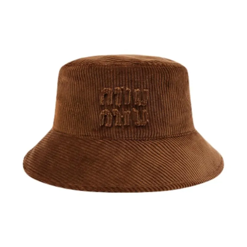 MIU MIU   Bucket Hats Women's White/Blue/Brown-0