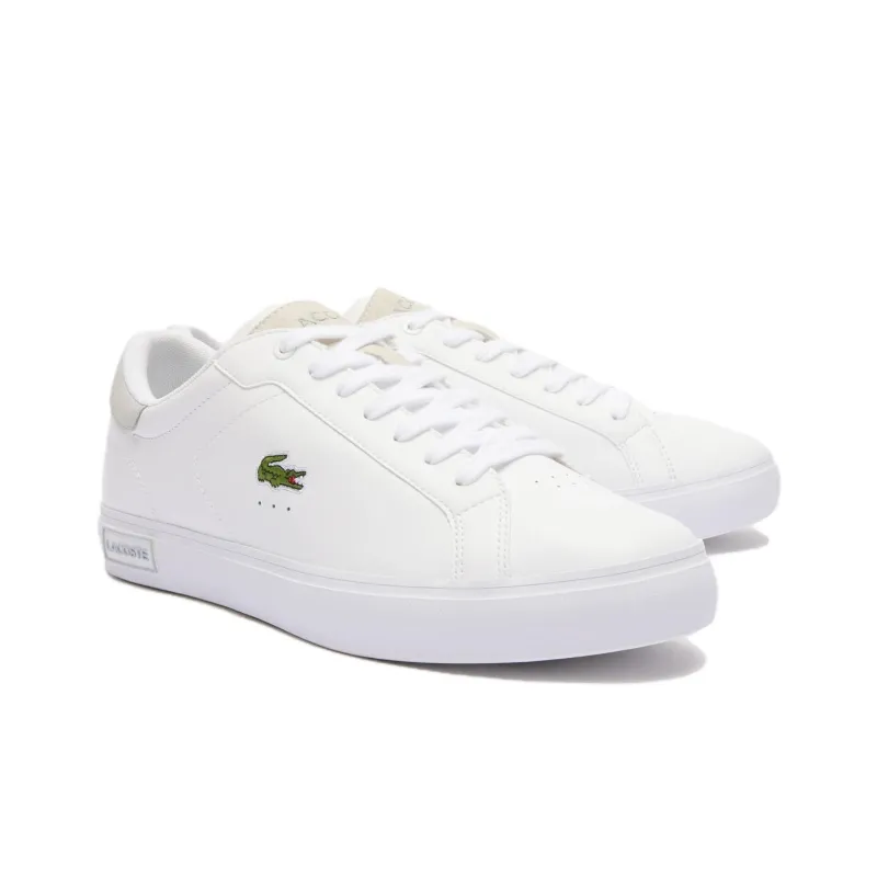 LACOSTE Powercourt Low Top Skateboard Shoes Men's White-1