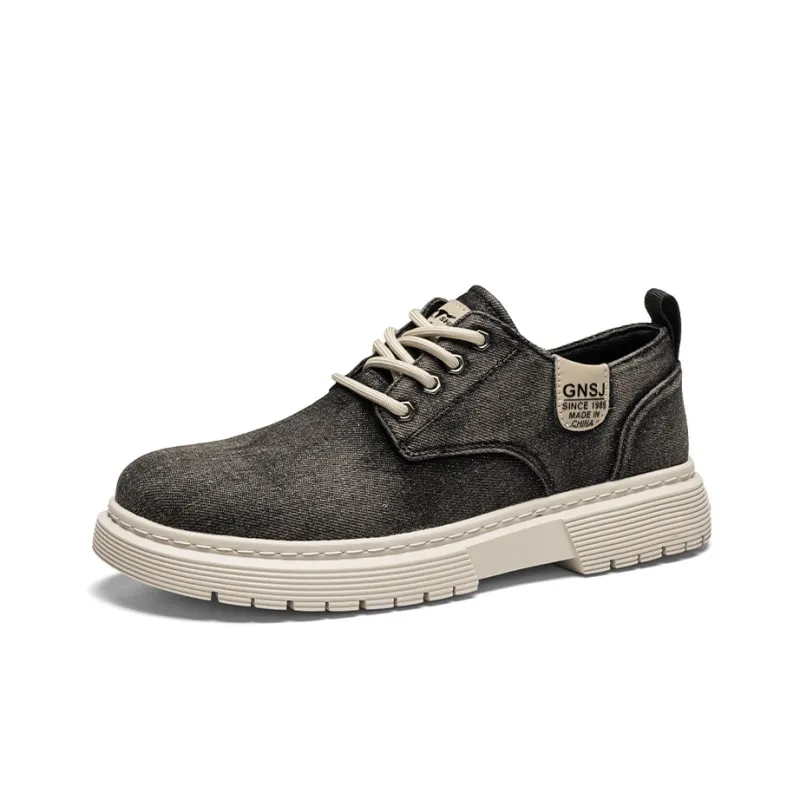 G.N.SHIJIA Casual Shoes Men Low Top Blue/Black-1