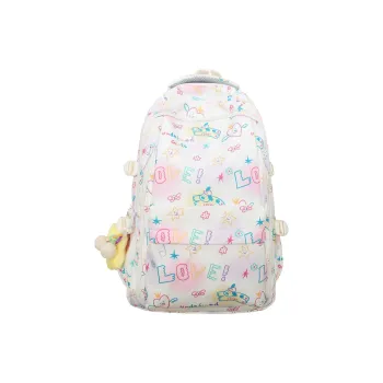 Moonshine Nylon Backpack Unisex Black/White