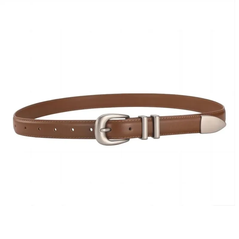 AOKANG Cow Leather Belts Women's Multiple Colors Width 2.4cm-3