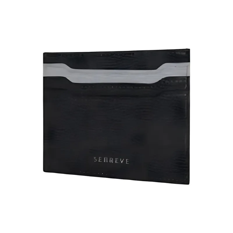 SENREVE Full Grain Italy Version Leather Wallet Women's Black & Silver-2