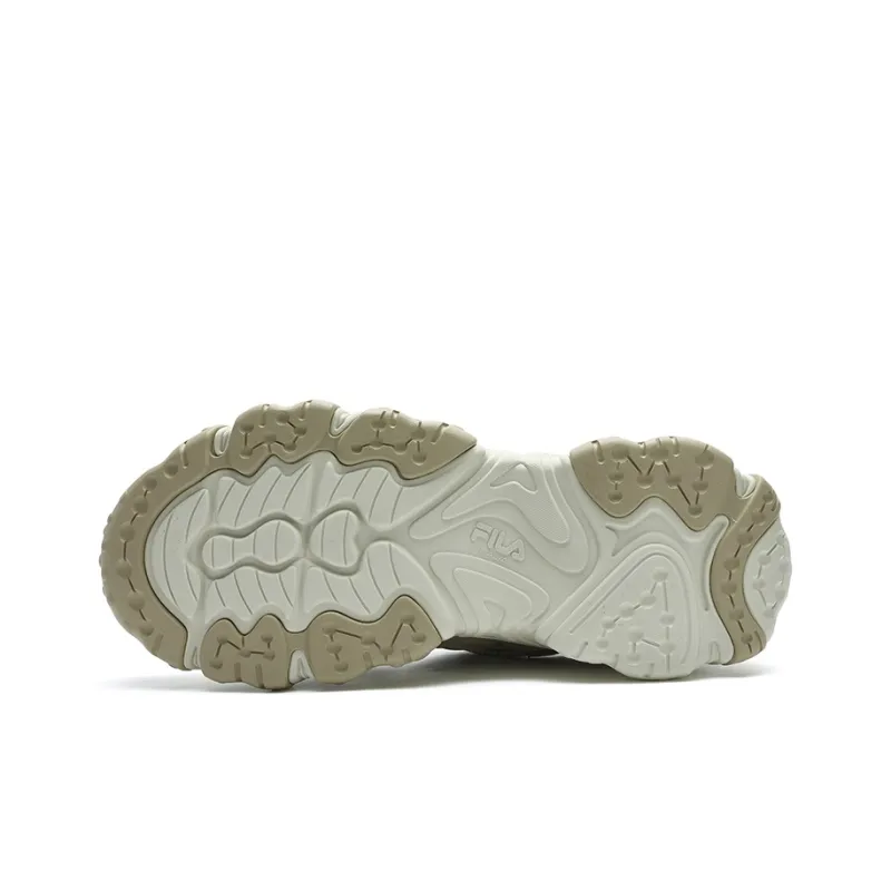 FILA FLUID 5 Anti-Slip And Wear-Resistant Breathable Low-Top Casual Shoes Men's White Gray-3