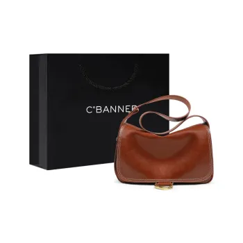 C°BANNER Split Cow Leather With Synthetic Leather Shoulder Bag Regular Women's Brown