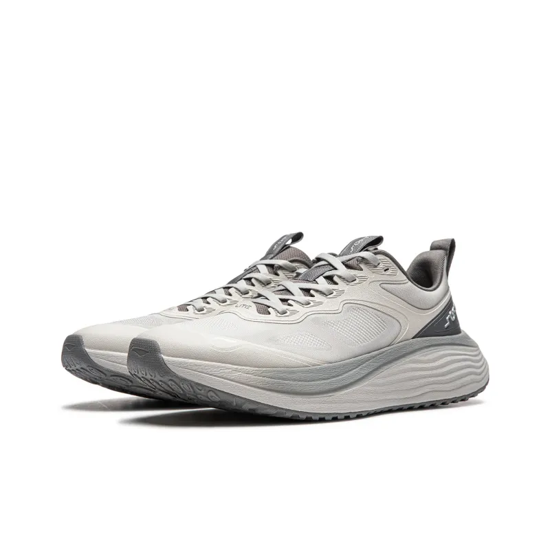 LiNing Soft Lite Wear resistant Lightweight Breathable And Non slip. Low Top Casual Shoes Men's Light Smoke Gray-3