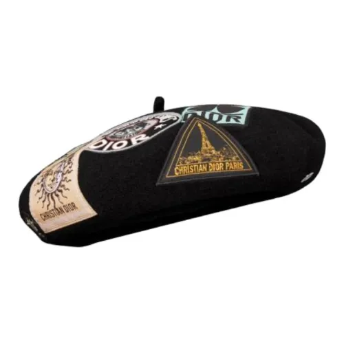 DIOR Wool Cashmere Berets Men's Black