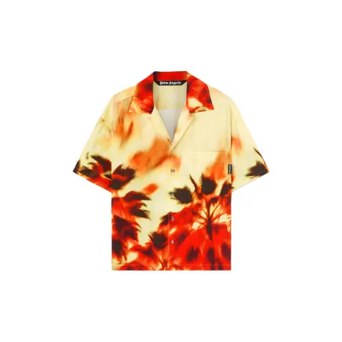 PALM ANGELS Abstract-print Notched-collar Shirt