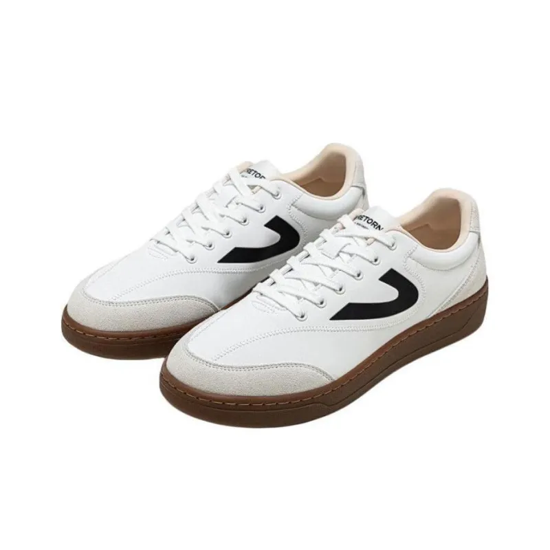 TRETORN Low Top Skateboard Shoes Unisex White Brown-3