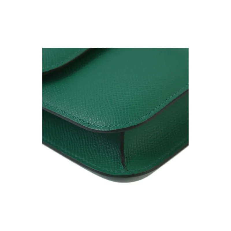 HERMES Constance Epsom Leather Shoulder Bag Crossbody Bag Women's U4 Vert Vertigo Iridescent Green/Velour Green-15