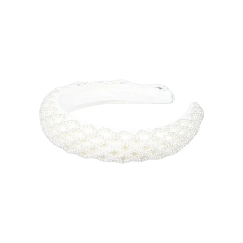 Self-portrait Beaded Satin Headband-1