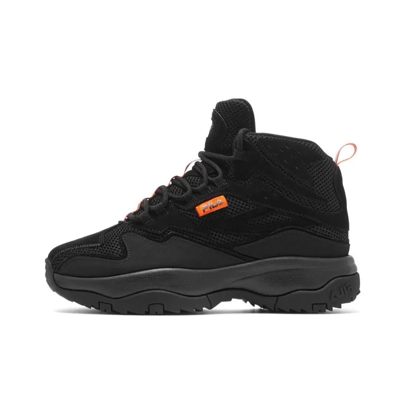 FILA Ranger Cushioned Slip Resistant Breathable High Top Running Shoes Women's Black-0