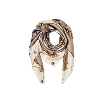 Aspinal Of London Logo print Silk Scarf