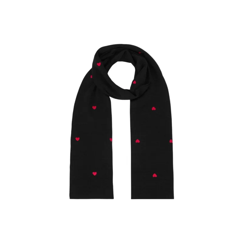 MOSCHINO Embroidered heart Knitted Scarf-1