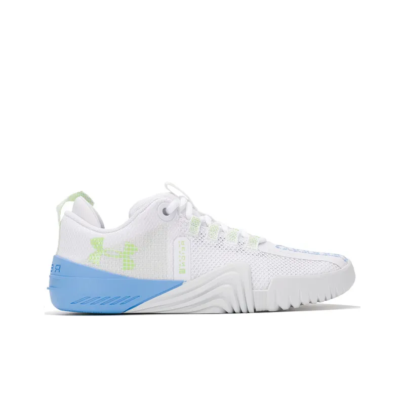 Under Armour Tribase Reign 6 Durable Breathable Low Top Training Shoes Women's White Blue-1