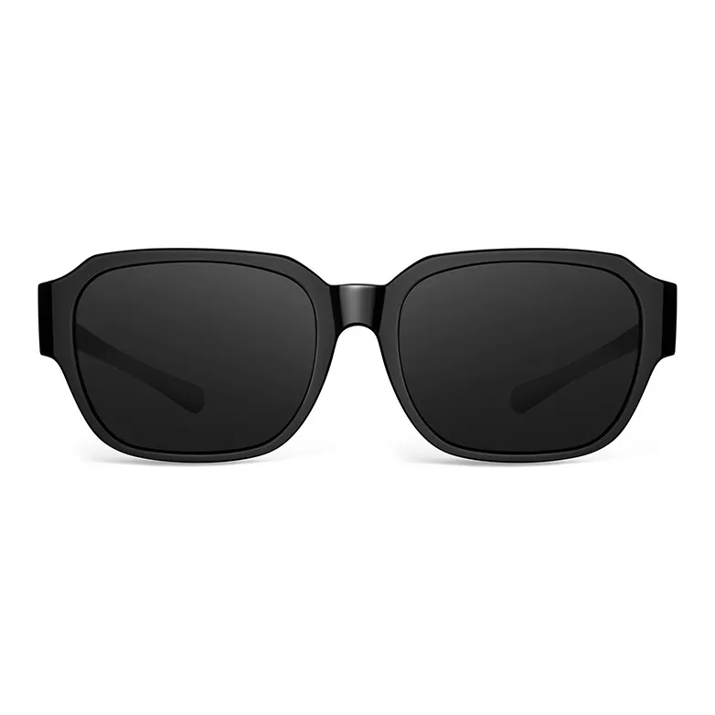 LOHO TR90 Square Large Frame Sunglasses For A Slimmer Face Appearance Unisex Black-18