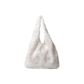 CORE BIRD Fabric Shoulder Bag Women's Ecru/Gray/Pink/Black