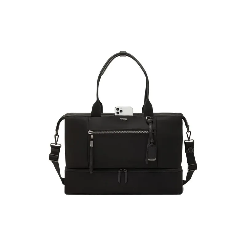 TUMI Leather Travel Bag Women's Black-1