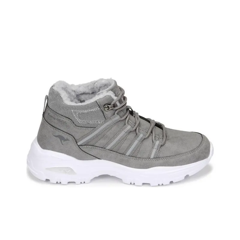 KangaROOS Anti Slip Wear Resistant Low Top Casual Shoes Women's Gray White-1