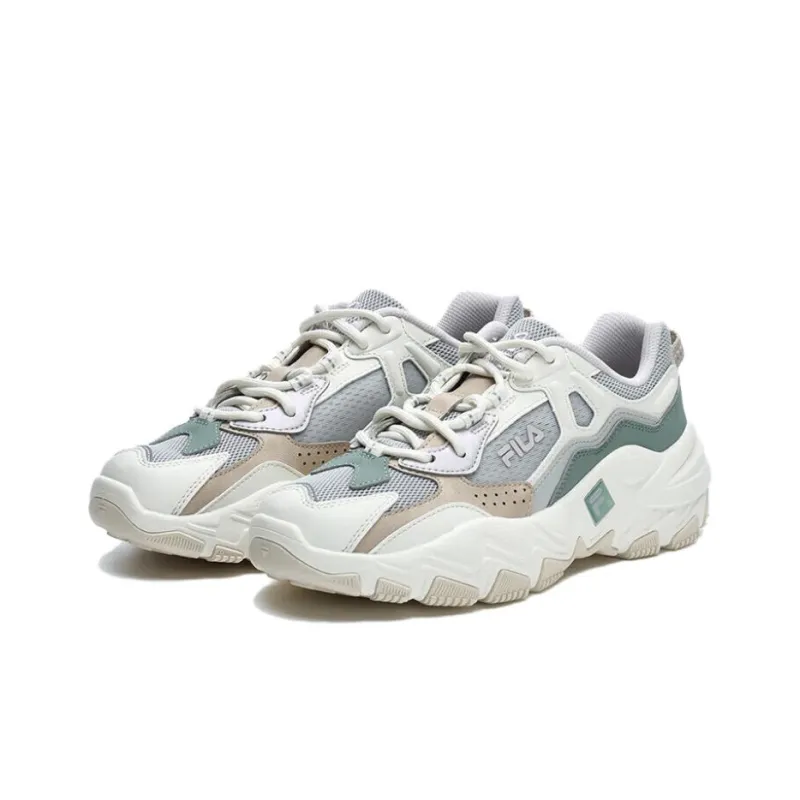FILA Ravagement 2 Anti Slip Wear Resistant Low Top Casual Shoes Women's Gray White-3