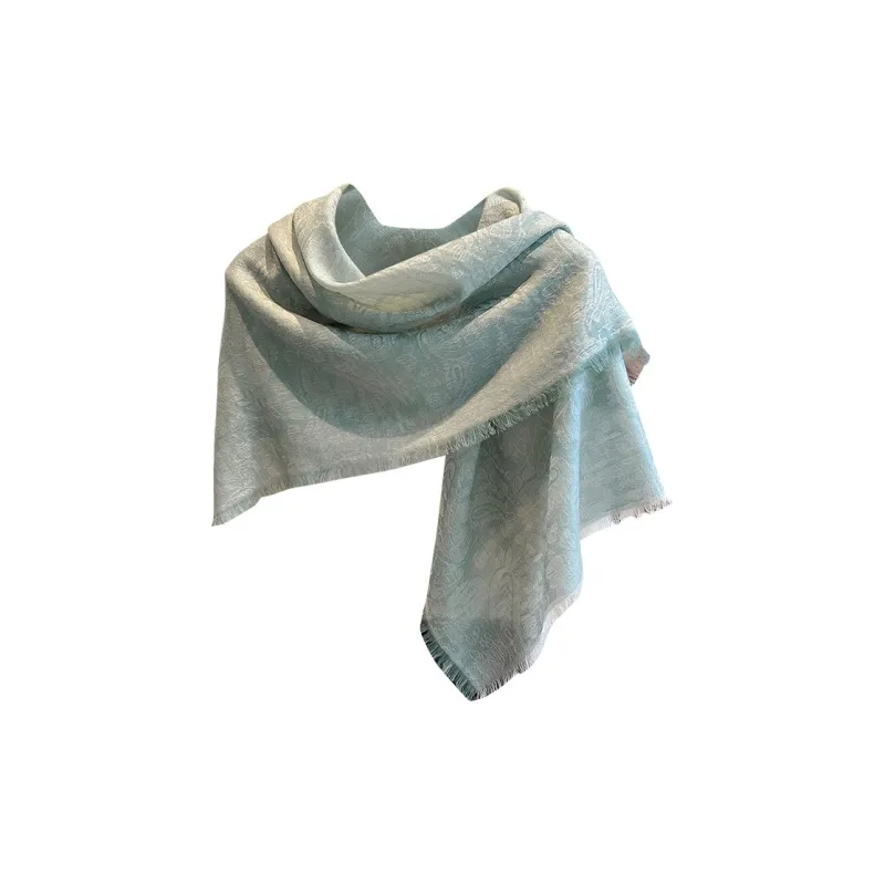 Hang Silk Road Wool Silk Scarves Women's Light Camel-3