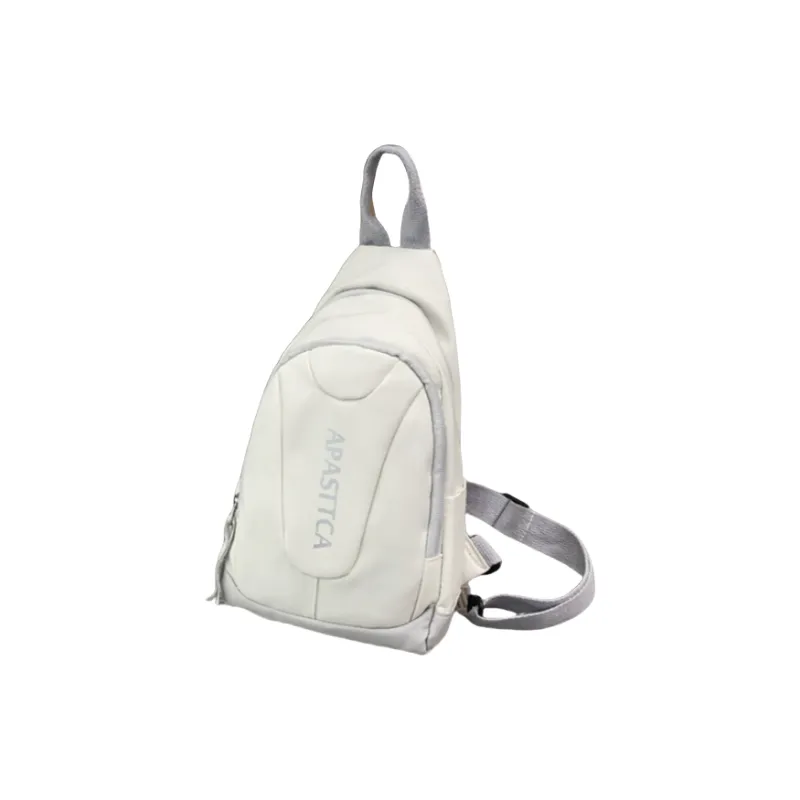 BAODIDAISHU Nylon Crossbody Bag, Backpack, Sling Bag Regular Unisex Light Gray/Black/Red/Green-0