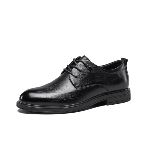 YEARCON Dress Shoes Men Low-Top Black