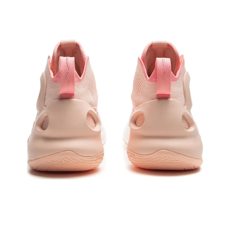 LiNing Charming ULTRA Anti Slip Wear Resistant Mid Top Basketball Shoes Men's Pink-5