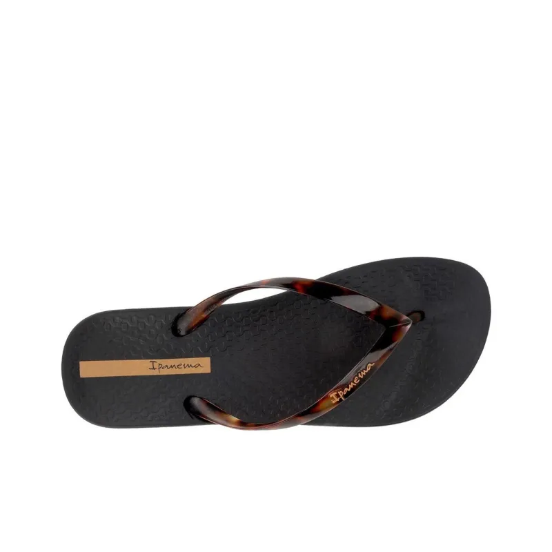 Ipanema Slip Resistant Flip Flops Women's Black Brown-3