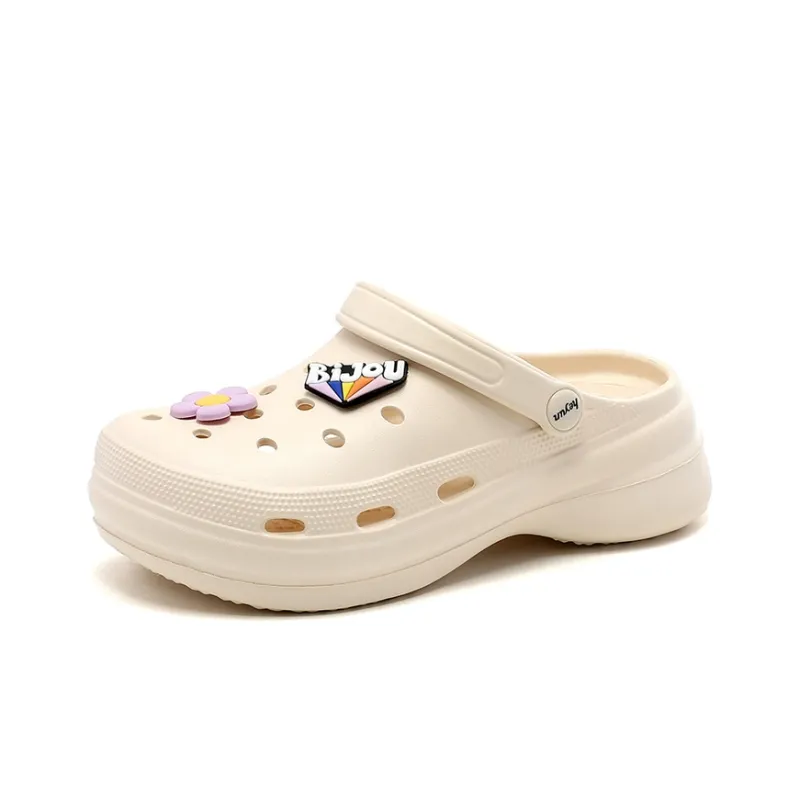 OUBT Sweet Style Closed Toe Half Slippers Fashion Beach Clogs Women's-14